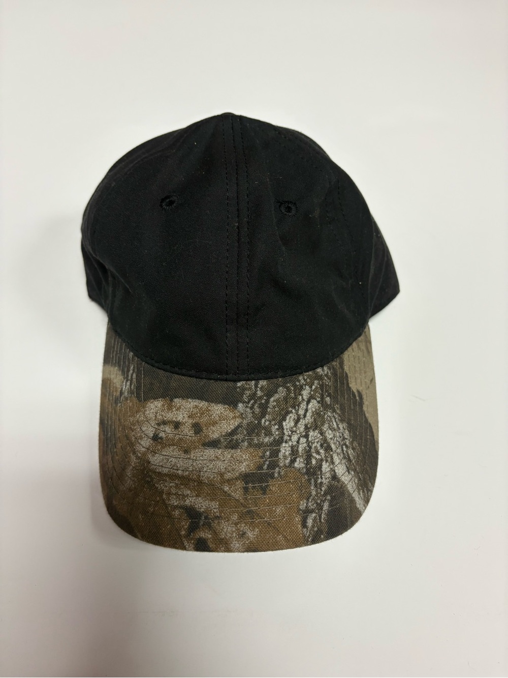 Port Authority Black Cap with Brown Camo Brim